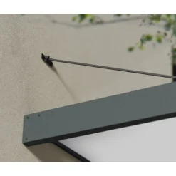 Canopia Sophia XL Pensilina Da Esterno 570X140 cm - Struttura Grigia Pannelli Opal Bianco