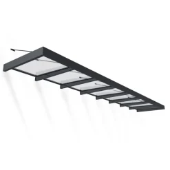 Canopia Sophia XL Pensilina Da Esterno 750X140X67 cm - Struttura Grigia Pannello Trasparente