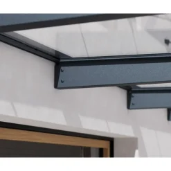 Canopia Sophia XL Pensilina Da Esterno 845X140X67 cm - Struttura Grigia Pannello Trasparente