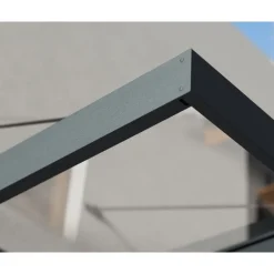 Canopia Sophia XL Pensilina Da Esterno 286X140X67 cm - Struttura Grigia Pannello Trasparente