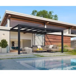 Canopia Stockholm Pergola Addossata in Alluminio di Premium 3.4X5.2 m Trasparente