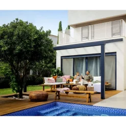 Canopia Stockholm Pergola Addossata in Alluminio di Premium 3.4X5.2 m Trasparente