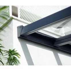 Canopia Stockholm Pergola Addossata in Alluminio di Premium 3.4X3.7 m Trasparente