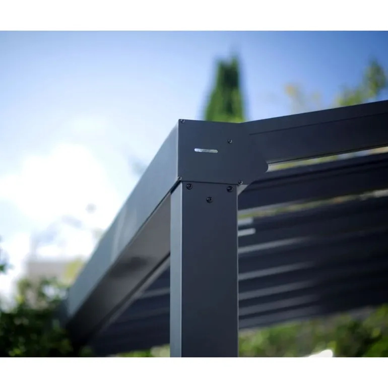Canopia Stockholm Pergola Addossata in Alluminio di Premium 3.4X3.7 m Trasparente
