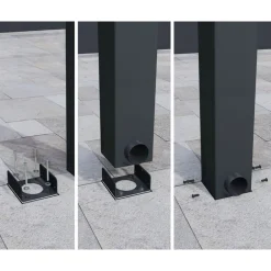 Canopia Stockholm Pergola Addossata in Alluminio di Premium 3.4X3.7 m Trasparente