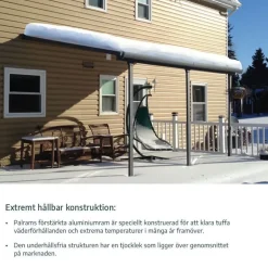 Canopia Stockholm Pergola Addossata in Alluminio di Premium 3.4X3.7 m Trasparente