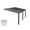 Canopia Stockholm Pergola Addossata in Alluminio di Premium 3.4X6 m Trasparente