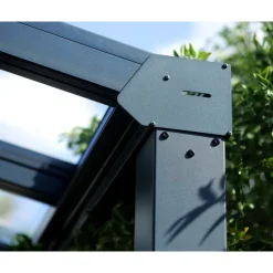 Canopia Stockholm Pergola Addossata in Alluminio di Premium 3.4X6 m Trasparente