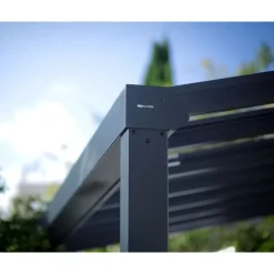 Canopia Stockholm Pergola Addossata in Alluminio di Premium 3.4X7.3 m Trasparente