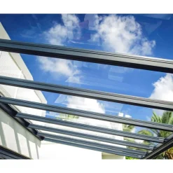 Canopia Stockholm Pergola Addossata in Alluminio di Premium 3.4X6.6 m Trasparente