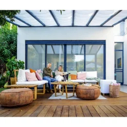 Canopia Tenda da Tetto Per la Pergola Stockholm 3.4X8 m Bianco