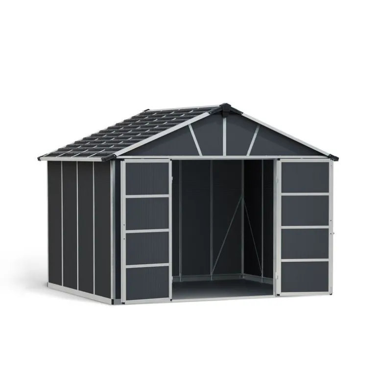 Canopia Yukon Casetta Da Giardino in Policarbonato 271X332X252 cm Grigio Pavimento Incluso