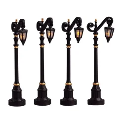 Colonial Street Lamp Set of 4 B/O 4.5V Cod. 54313