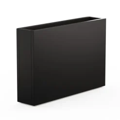 Fioriera Alta Herstera DECO PLANTER DIVIDER 25 in Metallo colore Nero e Pannello Effetto Legno 120x25x80 cm