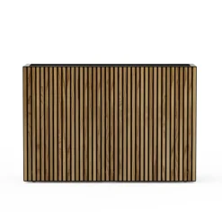 Fioriera Alta Herstera DECO PLANTER DIVIDER 40 in Metallo colore Nero e Legno 100x40x80 cm