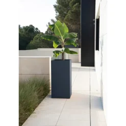 Fioriera Alta Herstera PLANTER COLUMN in Metallo colore Antracite 50x50x100 cm