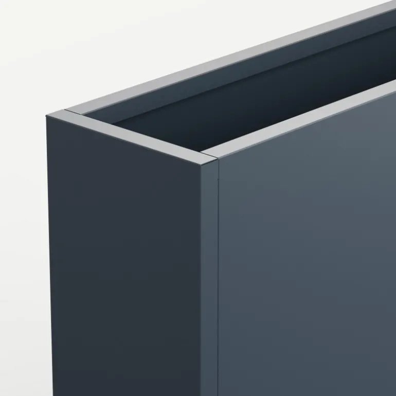 Fioriera Alta Herstera PLANTER DIVIDER 25 in Metallo colore Antracite 100x25x80 cm