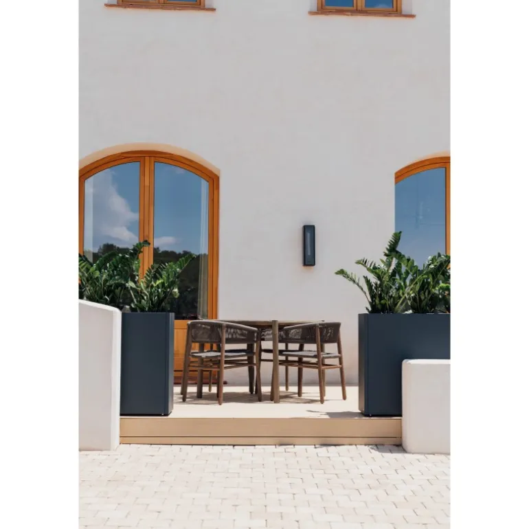 Fioriera Alta Herstera PLANTER DIVIDER 25 in Metallo colore Antracite 100x25x80 cm