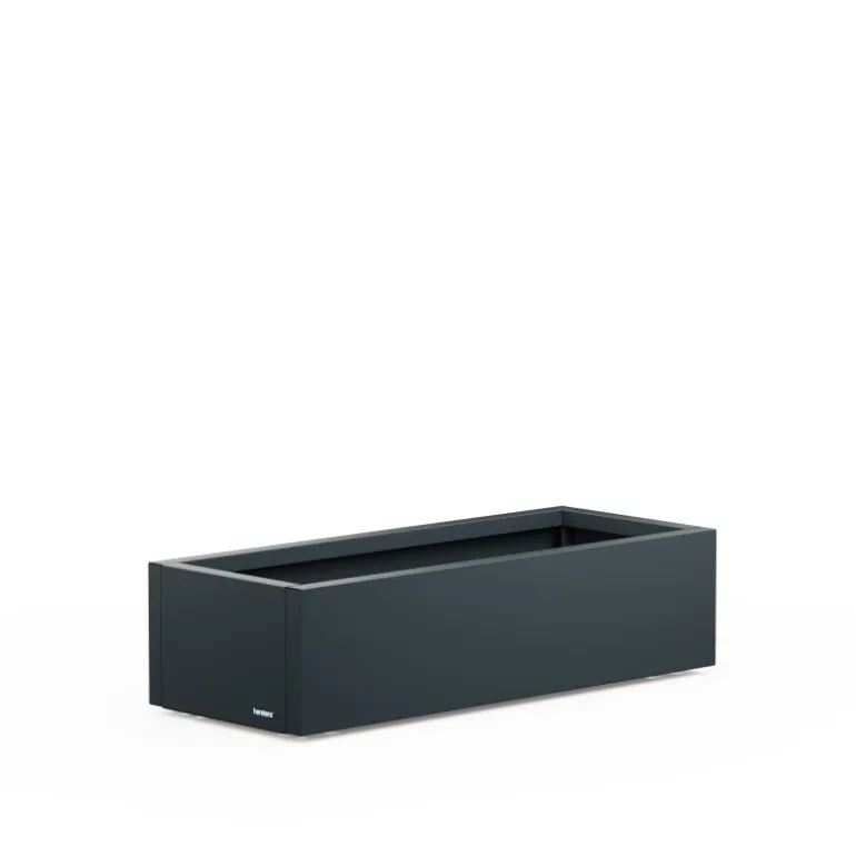 Fioriera Bassa Herstera PLANTER XIC 100 in Metallo colore Antracite 100x40x25cm