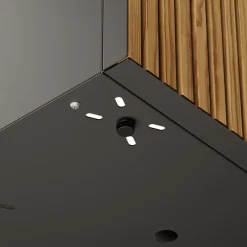 Fioriera Herstera DECO PLANTER in Metallo colore Nero e Legno 150x50x50 cm