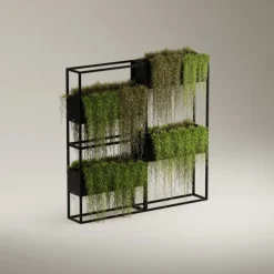 Fioriera Hestera PLANTER HUB in Metallo colore Antracite 80x25x78