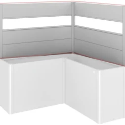 Frangivista con Elemento Vetro per Fioriera BELVEDERE L in Metallo Biohort