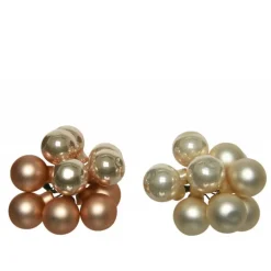 Grappolo 10 Palline di Natale Perla 2 cm. Pezzo Singolo