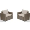 Keter 2 Poltrone Con Braccioli CALIFORNIA Cappuccino