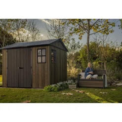 Keter Casetta da Giardino in Resina SIGNATURE APEX 975 NOCE - Doppia scelta di montaggio