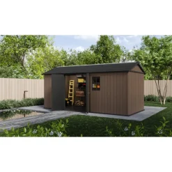 Keter Casetta da Giardino in Resina NEWTON PLUS 7517 - Doppia Scelta di Montaggio