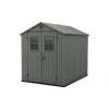 Keter Casetta da Giardino in Resina DARWIN 6x8 Green con Finestre Frontali