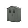 Keter Casetta da Giardino in Resina DARWIN 6x4 Green con Finestre Frontali