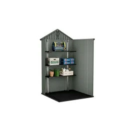 Keter Casetta da Giardino in Resina DARWIN 6x4 Green con Finestre Frontali