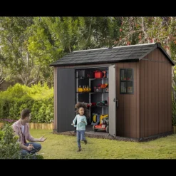 Keter Casetta da Giardino in Resina NEWTON PLUS 975 - Doppia Scelta di Montaggio