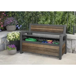 Keter Cassapanca in Resina SIGNATURE DECO BENCH 60 NOCE