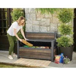 Keter Cassapanca in Resina SIGNATURE DECO BENCH 60 NOCE