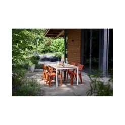 Keter Tavolo PORTO 160 effetto Legno struttura Bianca