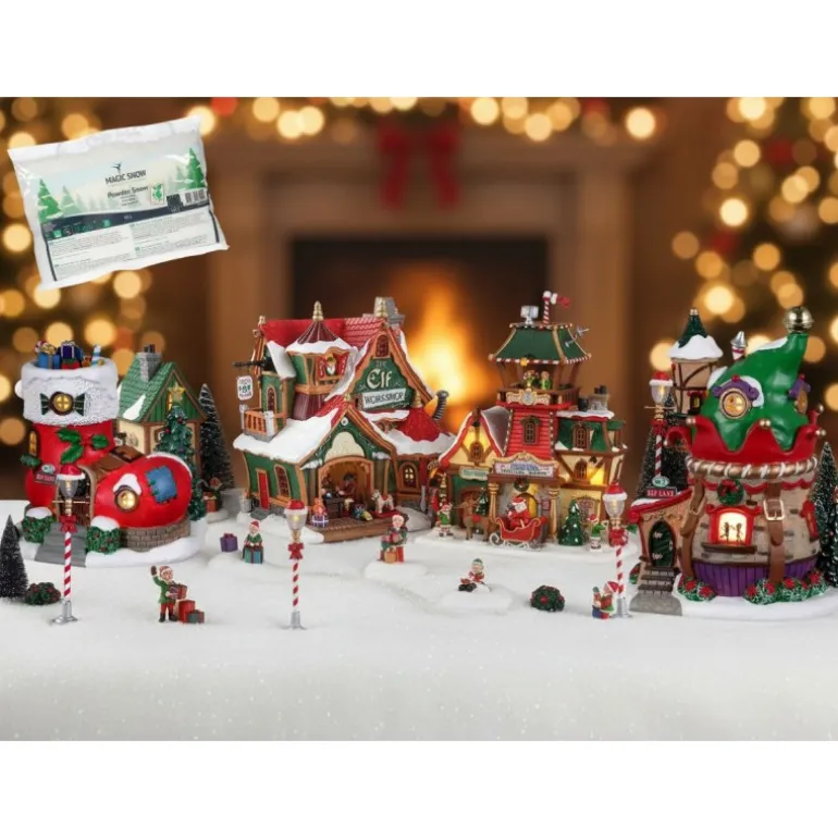 Lemax Elf Village Deluxe Pack con Neve in Omaggio