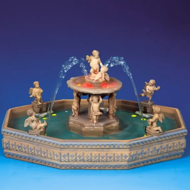 Lighted Village Square Fountain con Alimentatore 4.5V Cod. 14663