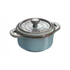 Mini Cocotte 10 cm Ancient Turquoise in Ceramica