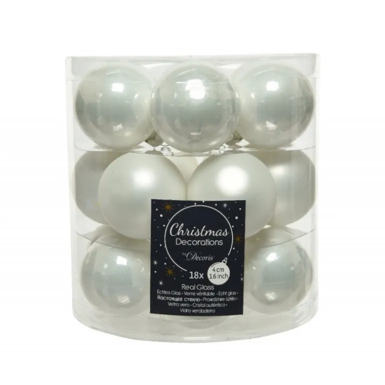 Mini palline in vetro da appendere. Set di 18