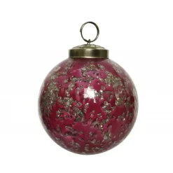 Pallina in vetro da appendere 10 cm rosso.