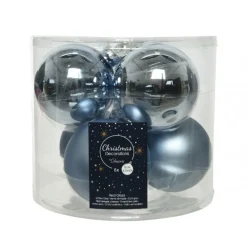 Palline di Natale in Vetro Diam 8 cm Set di 6