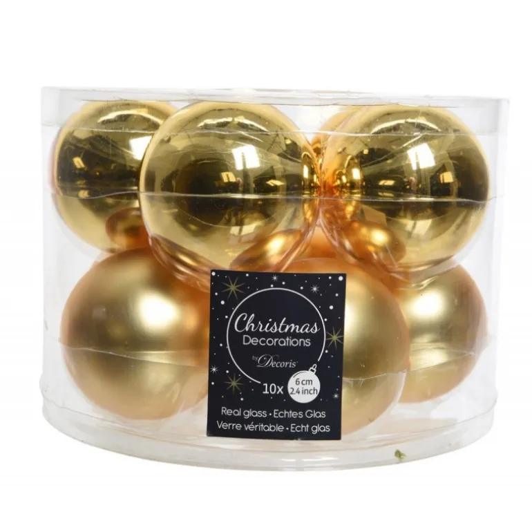 Palline di Natale in Vetro Diam 6 cm Set di 10