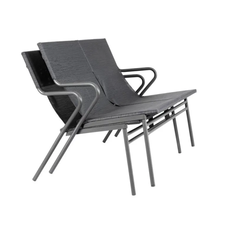 Panca Bassa imbottita VENCE LaFuma LFM5287 Obsidian/Titane