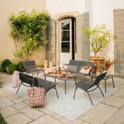 Panca Bassa imbottita VENCE LaFuma LFM5287 Mistral/Titane