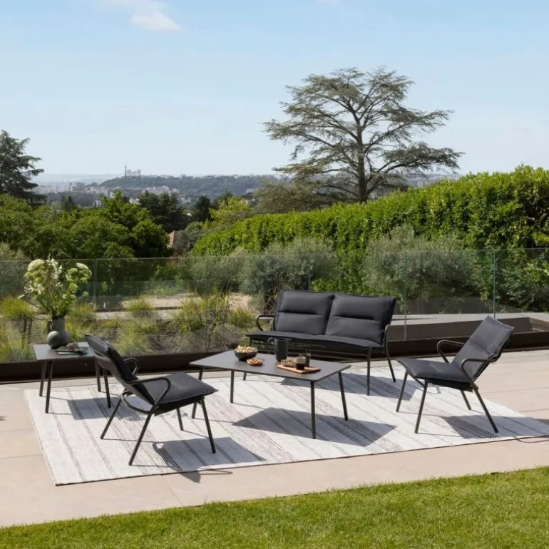 Panca Bassa imbottita VENCE LaFuma LFM5348 Dark Grey/Titane