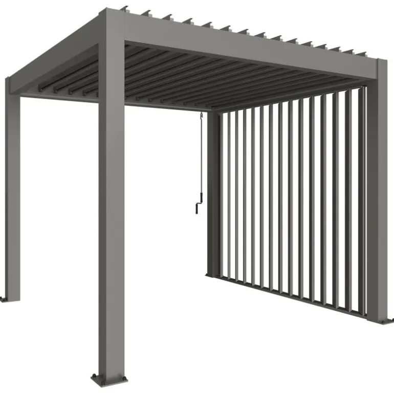 Parete Laterale a Lamelle per Pergola in Metallo Biohort