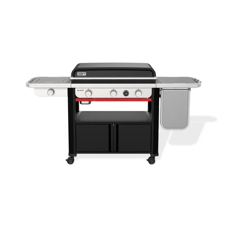 Piastra Weber a Gas Slate GPSB 76 cm Premium Con Fornello Laterale Black Cod. 1500247