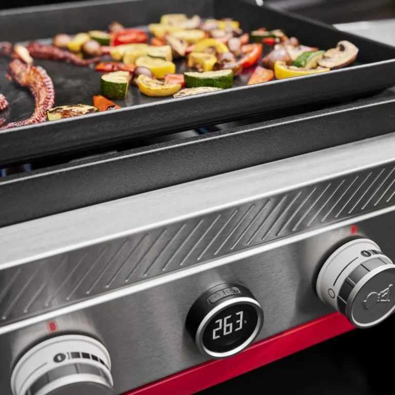 Piastra Weber a Gas Slate GPSB 76 cm Premium Con Fornello Laterale Black Cod. 1500247